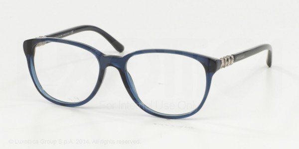 Bvlgari BV4103B Eyeglasses, 5296 TRANSPRENT DARK BLUE (BLUE)