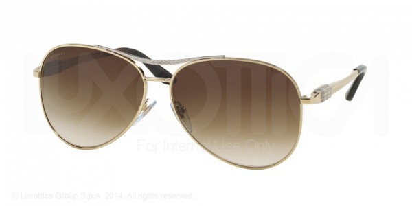 Bvlgari BV6075 Sunglasses, 200413 PALE GOLD/SILVER (GOLD)
