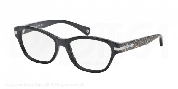 Coach HC6050 LAKOTA Eyeglasses, 5226 BLACK/BEIGE OCELOT SIG C (BLACK)