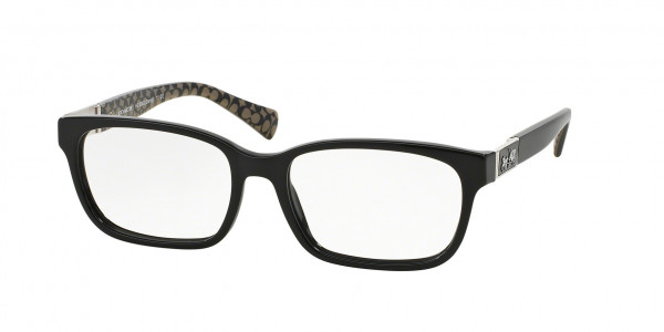 Coach HC6062 DARCY Eyeglasses, 5261 BLACK/BLACK MILITARY SIG C (BLACK)