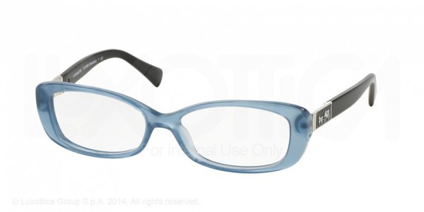 Coach HC6063 ELIZABETH Eyeglasses, 5259 MILKY BLUE/BLACK (BLUE)