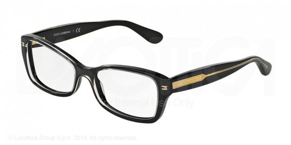 Dolce & Gabbana DG3176 PEARL Eyeglasses, 2771 TOP CRYSTAL ON PEARL BLACK (BLACK)