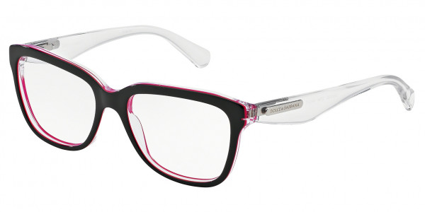 Dolce & Gabbana DG3193 3 LAYERS Eyeglasses, 2794 BLACK/PEARL FUXIA/CRYST (BLACK)