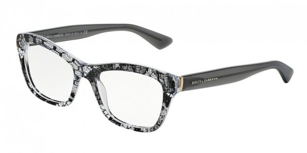 Dolce & Gabbana DG3198 LACE Eyeglasses, 2854 BLACK LACE (BLACK)