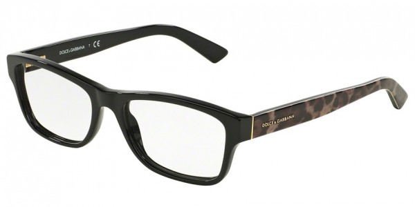 Dolce & Gabbana DG3208 ENCHANTED BEAUTIES Eyeglasses, 2525 BLACK (BLACK)