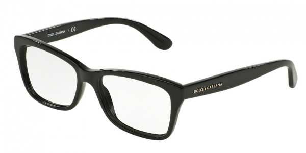 Dolce & Gabbana DG3215 CONTEMPORARY Eyeglasses, 501 BLACK (BLACK)