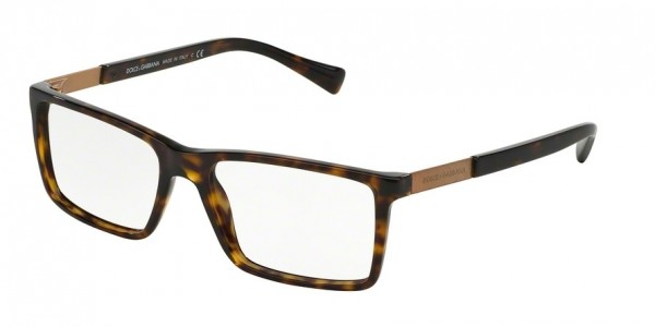 Dolce & Gabbana DG3217 LOGO PLAQUE Eyeglasses, 502 HAVANA (HAVANA)