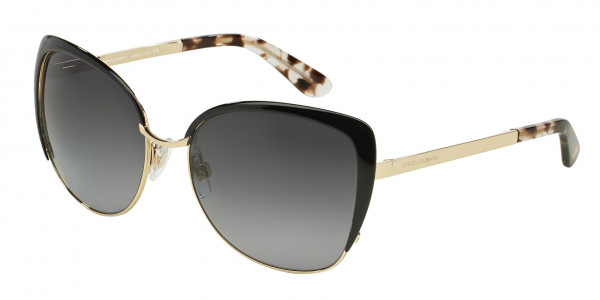 Dolce & Gabbana DG2143 SICILIAN TASTE Sunglasses, 488/T3 PALE GOLD/BLACK (BLACK)