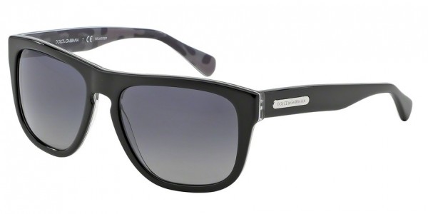 Dolce & Gabbana DG4222 MIMETIC Sunglasses, 2803T3 TOP BLACK/MIMETIC (BLACK)