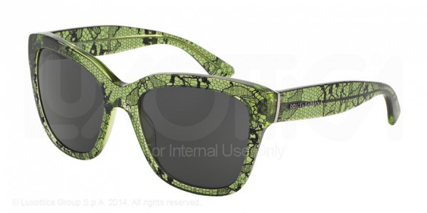 Dolce & Gabbana DG4226 LACE Sunglasses, 297587 CHANTILLY LACE/TR GREEN (GREEN)