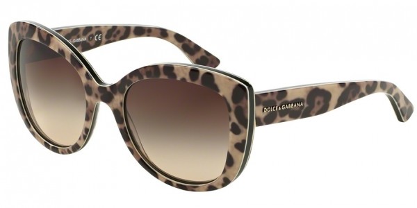 Dolce & Gabbana DG4233 ENCHANTED BEAUTIES Sunglasses, 287013 TOP LEO ON LEO (BLACK)