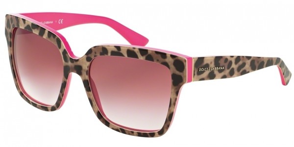 Dolce & Gabbana DG4234 ENCHANTED BEAUTIES Sunglasses, 28598H TOP LEO ON FUXIA (MULTI)