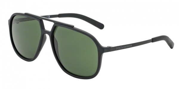 Dolce & Gabbana DG6088 LIFESTYLE Sunglasses, 261671 BLACK RUBBER (BLACK)