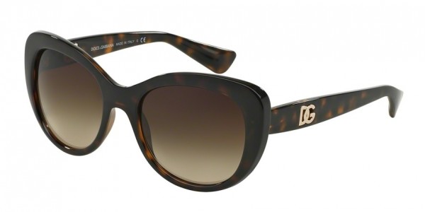 Dolce & Gabbana DG6090 LOGO EXECUTION Sunglasses, 502/13 HAVANA (HAVANA)