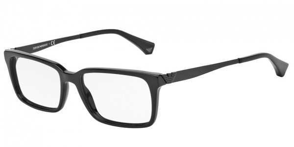 Emporio Armani EA3030F Eyeglasses, 5017 BLACK (BLACK)