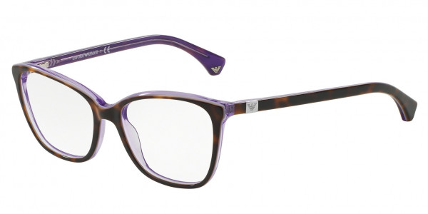 Emporio Armani EA3053 Eyeglasses, 5353 HAVANA/LILAC LINE/VIOLET (HAVANA)
