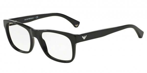 Emporio Armani EA3056F Eyeglasses, 5017 BLACK (BLACK)