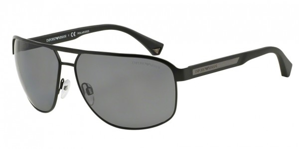 Emporio Armani EA2025 Sunglasses, 300181 MATTE BLACK (BLACK)