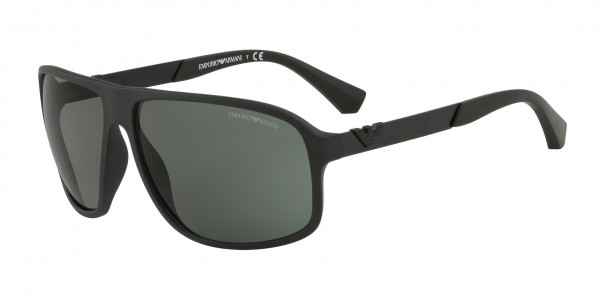 Emporio Armani EA4029 Sunglasses, 504271 MATTE BLACK GREEN (BLACK)