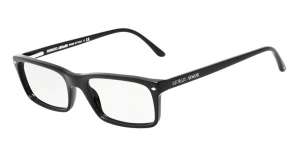 Giorgio Armani AR7036 Eyeglasses, 5001 BRUSHED BLACK (BLACK)