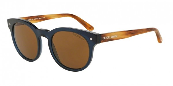 Giorgio Armani AR8055 Sunglasses, 535853 TRANSPARENT BLUE (BLUE)