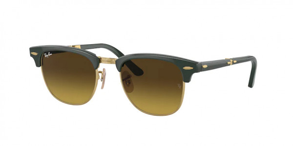 Ray-Ban RB2176 CLUBMASTER FOLDING Sunglasses, 136885 CLUBMASTER FOLDING GREEN ON AR (GREEN)