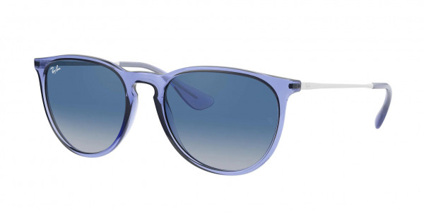 Ray-Ban RB4171F ERIKA Sunglasses, 65154L TRANSPARENT BLUE (BLUE)