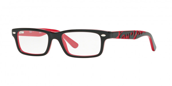 Ray-Ban Junior RY1535 Eyeglasses, 3573 BLACK ON RED (BLACK)