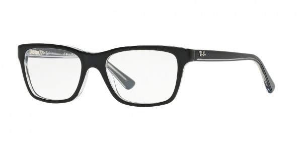 Ray-Ban Junior RY1536 Eyeglasses, 3529 BLACK ON TRANSPARENT (BLACK)