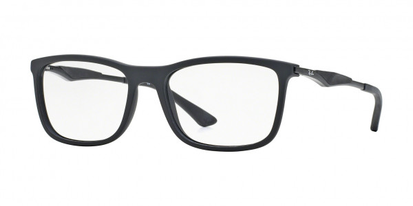 Ray-Ban Optical RX7029 Eyeglasses, 2077 MATTE BLACK (BLACK)