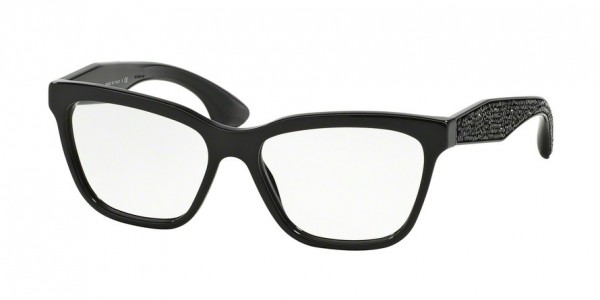 Miu Miu MU 07NV Eyeglasses, 1AB1O1 BLACK (BLACK)