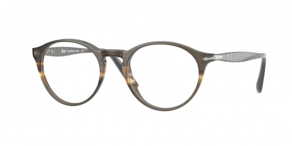 Persol PO3092V Eyeglasses, 9064 BLACK/STRIPED GREY (BLACK)