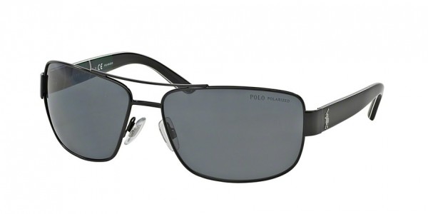 Polo PH3087 Sunglasses, 926781 SEMI SHINY BLACK (BLACK)