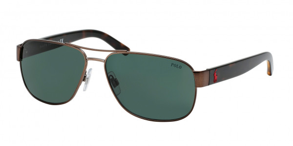 Polo PH3089 Sunglasses, 927271 SEMI-SHINY DARK BROWN (BROWN)