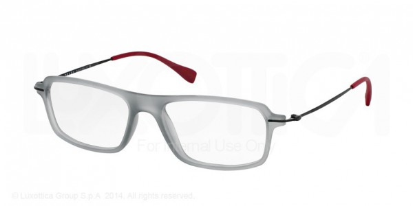 Prada Linea Rossa PS 03FV RED FEATHER Eyeglasses, TIL1O1 TRASP GREY RUBBER (GREY)