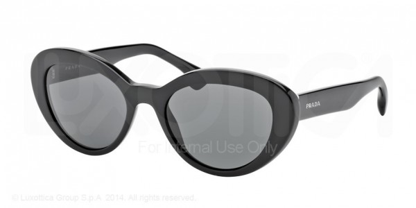 Prada PR 15QS PORTRAIT Sunglasses, 1AB1A1 BLACK (BLACK)