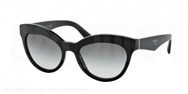 Prada PR 23QS TRIANGLE Sunglasses, 1AB0A7 BLACK (BLACK)