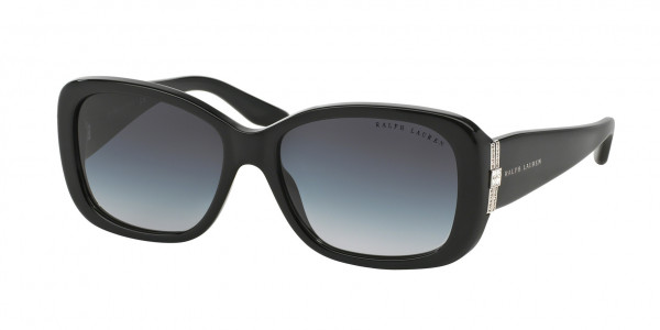 Ralph Lauren RL8127B Sunglasses, 50018G SHINY BLACK GRADIENT GREY (BLACK)