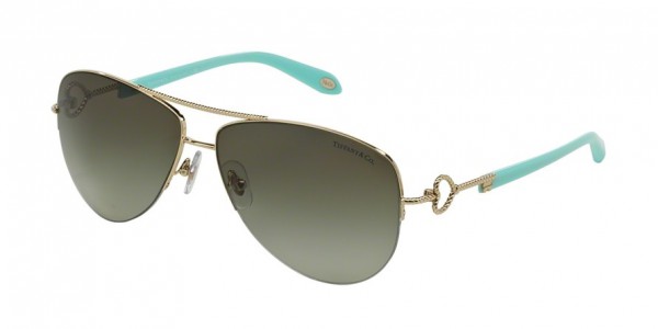 Tiffany & Co. TF3046 Sunglasses, 60213M PALE GOLD (GOLD)