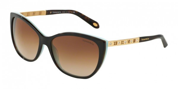 Tiffany & Co. TF4094B Sunglasses, 81343B HAVANA/BLUE (HAVANA)