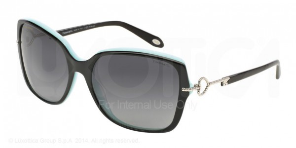 Tiffany & Co. TF4101 Sunglasses, 8055T3 BLACK/BLUE (BLACK)