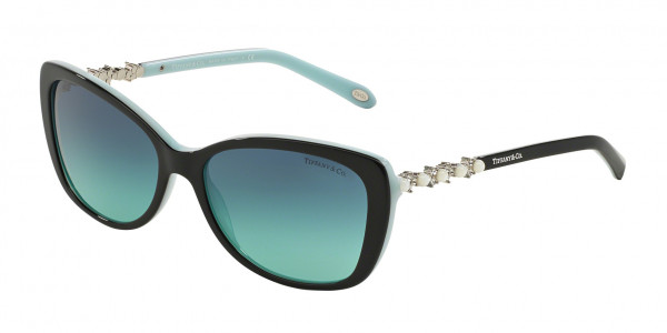 Tiffany & Co. TF4103HB Sunglasses, 80559S BLACK/BLUE (BLACK)