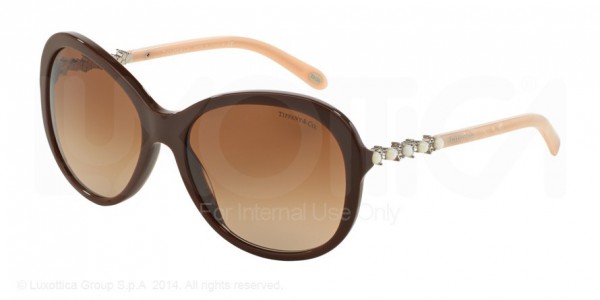 Tiffany & Co. TF4104HB Sunglasses, 81943B BROWN (BROWN)