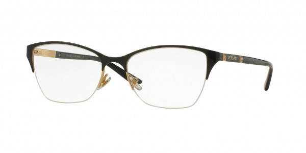 Versace VE1218 Eyeglasses, 1342 BLACK/GOLD (BLACK)