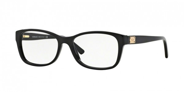 Versace VE3184 Eyeglasses, GB1 BLACK (BLACK)