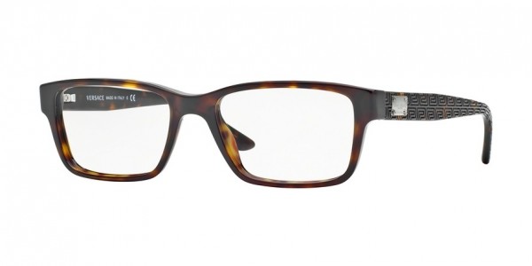 Versace VE3198A Eyeglasses, 108 DARK HAVANA (BROWN)