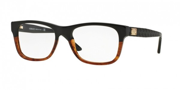 Versace VE3199 Eyeglasses, 5117 BLACK/HAVANA (BLACK)