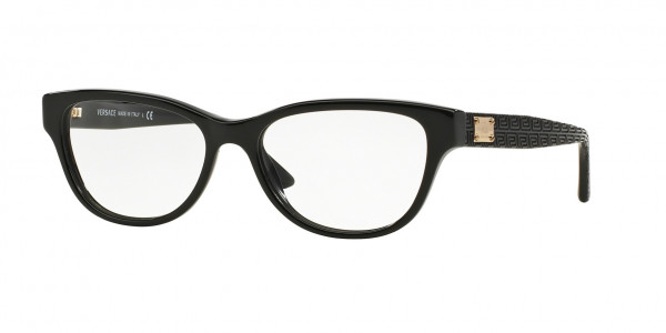 Versace VE3204 Eyeglasses, GB1 BLACK (BLACK)