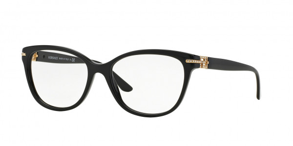 Versace VE3205B Eyeglasses, GB1 BLACK (BLACK)