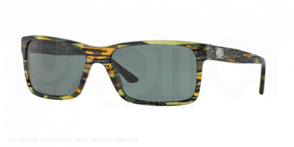 Versace VE4274 Sunglasses, 811/71 STRIPED GREEN (GREEN)